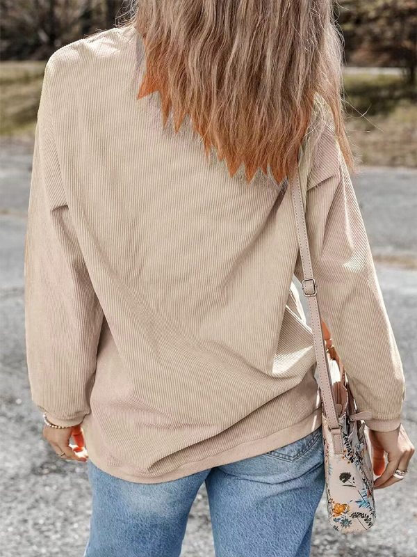 Casual and Comfortable Loose Round Neck Long Sleeve Sweatshirt - Image 8