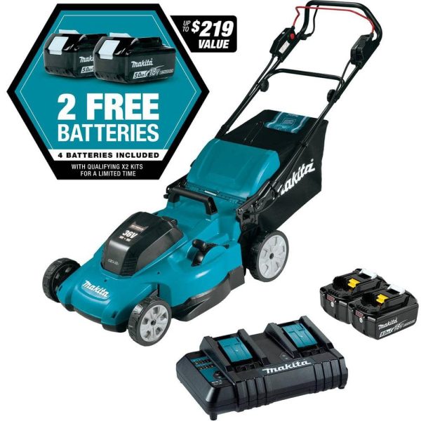 18V X2 (36V) LXT Lithium-Ion Cordless 21 in. Walk Behind Self-Propelled Lawn Mower Kit w/4 Batteries (5.0Ah) - Image 3