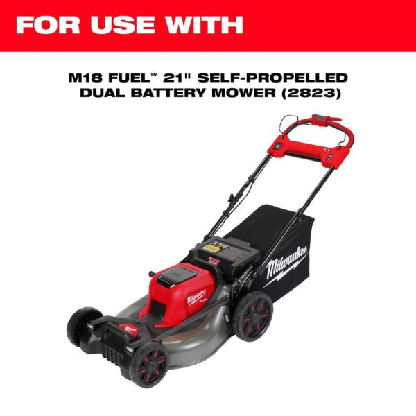 Milwaukee M18 FUEL Brushless Cordless 21 in. Walk Behind Dual Battery Self-Propelled Lawn Mower w/(2)12Ah Batteries & Mower Cover - Image 3