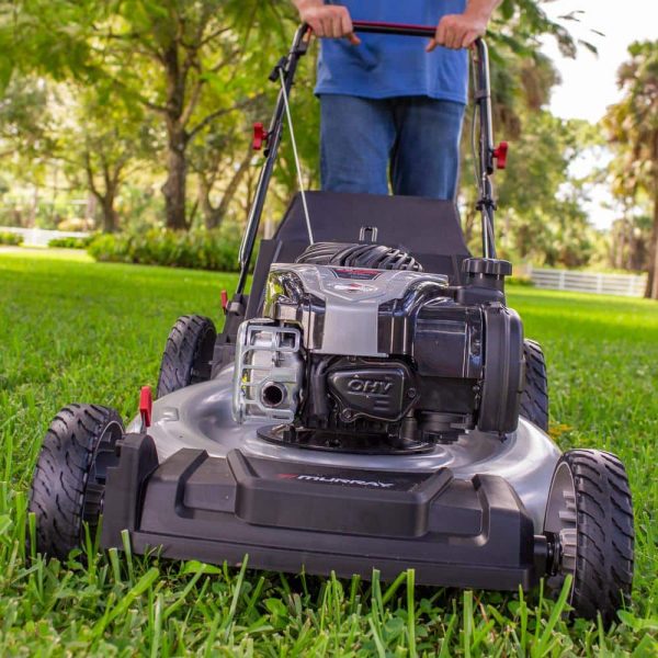 21 in. 140 cc Briggs and Stratton Walk Behind Gas Push Lawn Mower with Height Adjustment and with Mulch Bag - Image 3