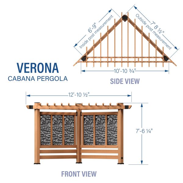 Verona Cabana Pergola-Bamboo Panels - Image 3