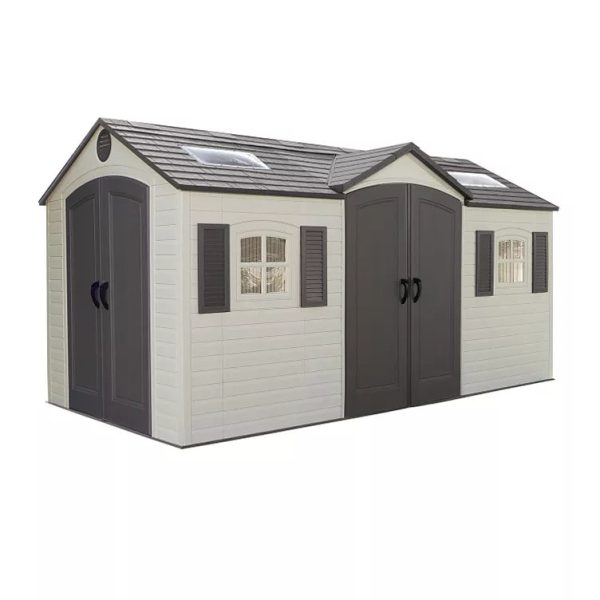 Lifetime 15′ x 8′ Dual-Entry Outdoor Storage Shed - Image 6