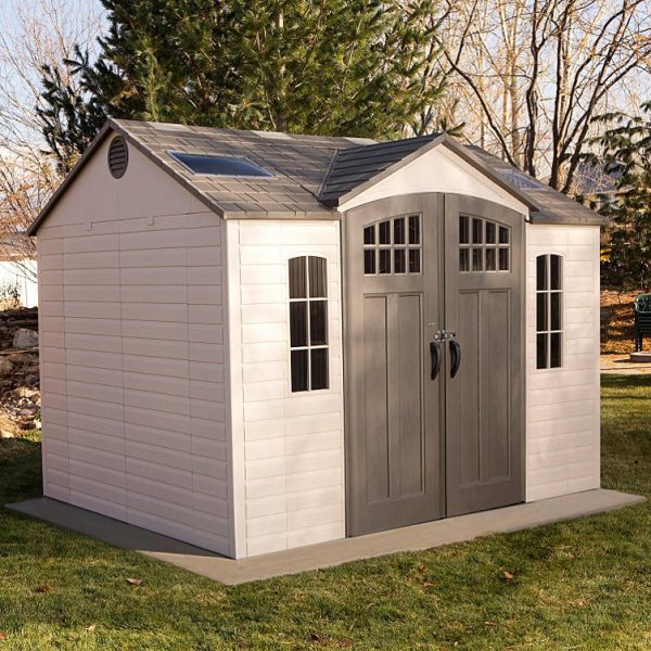 Lifetime 10ft x 8ft Outdoor Storage Shed with Carriage Doors