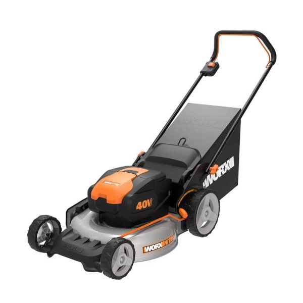 Worx Power Share Nitro 40V Cordless 20in. 4Ah Push Mower w/Mulching /Side Discharge, Brushless (Batteries & Charger Included)