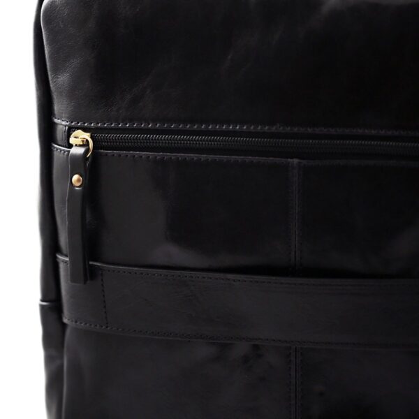 Schwarzer Cuoieria-Rucksack – echtes Leder, hergestellt in Italien - Image 5