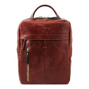 Ein eleganter und praktischer Rucksack: das große braune Rucksackmodell Cuoieria